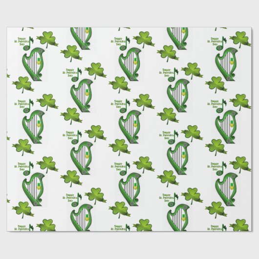 St. Patrick's Day Wrapping Paper Geschenkpapier (Flach)