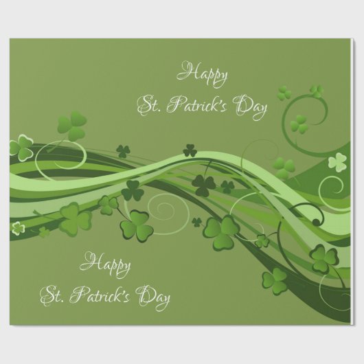 St. Patrick's Day Wrapping Paper Geschenkpapier (Flach)