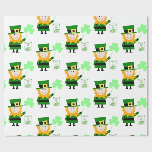 St. Patrick's Day Wrapping Paper Geschenkpapier (Flach)