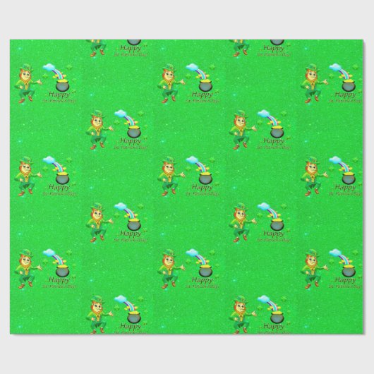 St. Patrick's Day Wrapping Paper Geschenkpapier (Flach)
