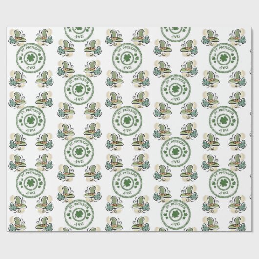 St. Patrick's Day Wrapping Paper Geschenkpapier (Flach)