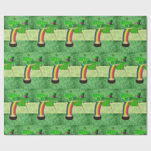 St. Patrick's Day Wrapping Paper Geschenkpapier (Flach)