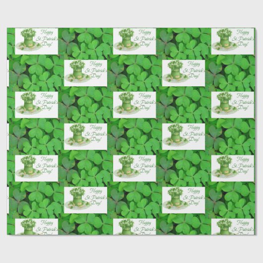 St. Patrick's Day Wrapping Paper Geschenkpapier (Flach)
