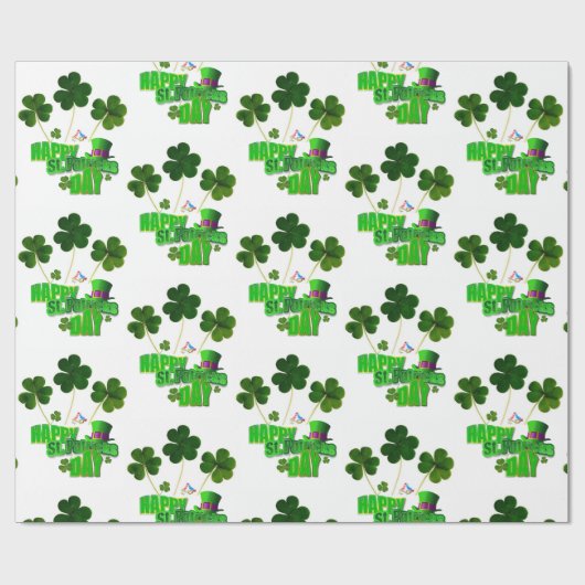 St. Patrick's Day Wrapping Paper Geschenkpapier (Flach)