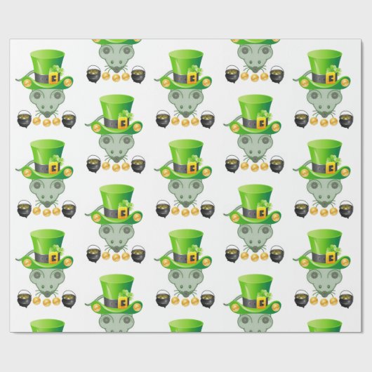 St. Patrick's Day Wrapping Paper Geschenkpapier (Flach)