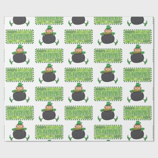 St. Patrick's Day Wrapping Paper Geschenkpapier (Flach)