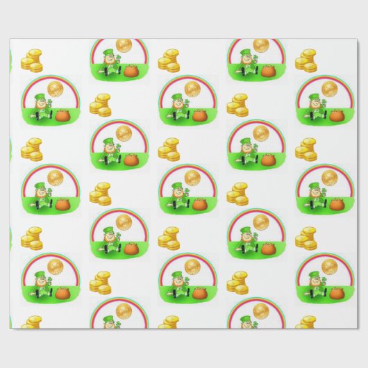 St. Patrick's Day Wrapping Paper Geschenkpapier (Flach)