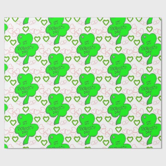 St. Patrick's Day Wrapping Paper Geschenkpapier (Flach)