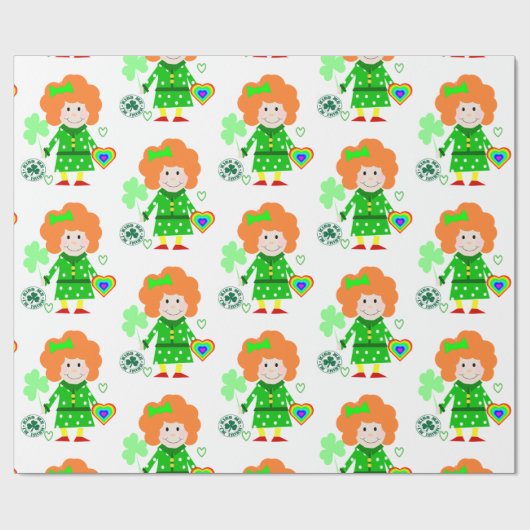 St. Patrick's Day Wrapping Paper Geschenkpapier (Flach)