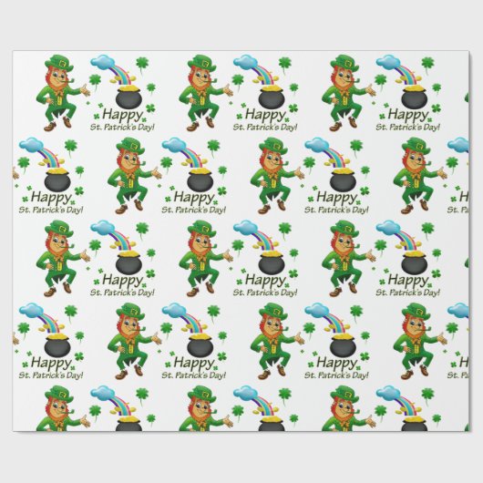St. Patrick's Day Wrapping Paper Geschenkpapier (Flach)