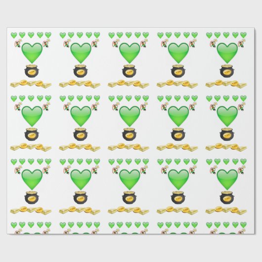 St. Patrick's Day Wrapping Paper Geschenkpapier (Flach)