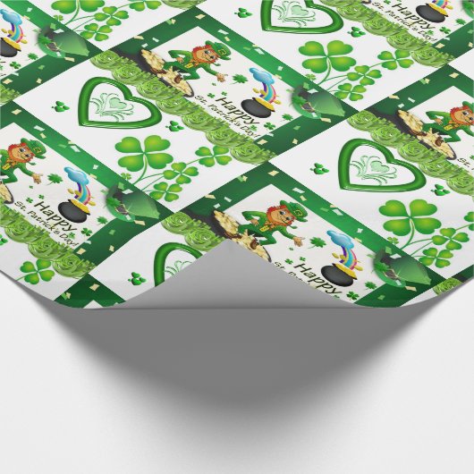 St. Patrick's Day Wrapping Paper Geschenkpapier (Ecke)