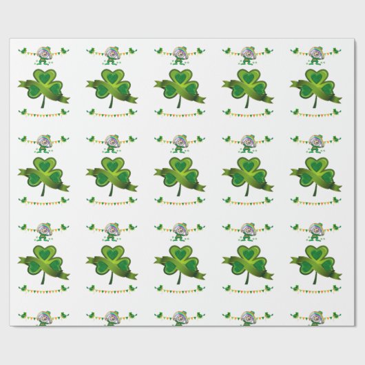 St. Patrick's Day Wrapping Paper Geschenkpapier (Flach)