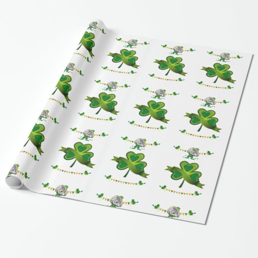 St. Patrick's Day Wrapping Paper Geschenkpapier (Ungerollt)