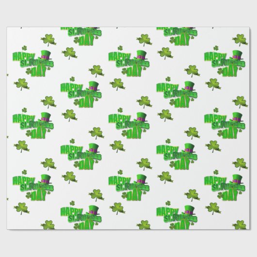 St. Patrick's Day Wrapping Paper Geschenkpapier (Flach)
