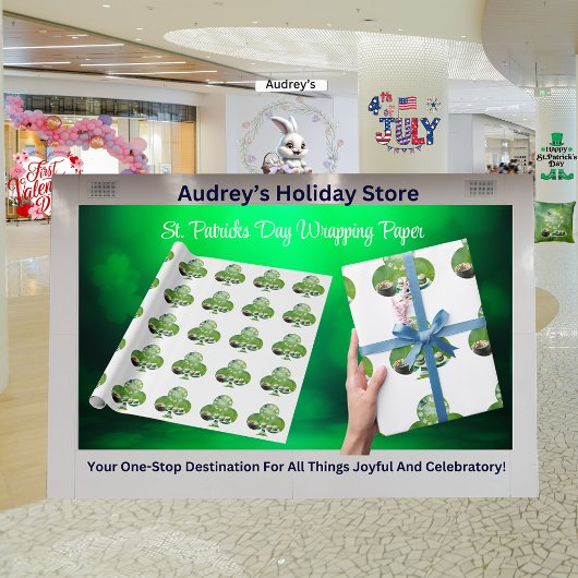 St Patrick's Day Wrapping Paper Geschenkpapier