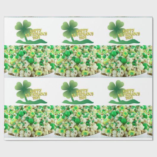 St. Patrick's Day Wrapping Paper Geschenkpapier (Flach)