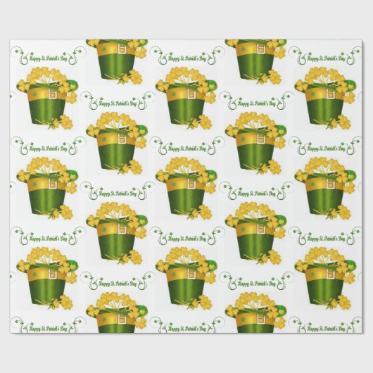 St. Patrick's Day Wrapping Paper Geschenkpapier (Flach)