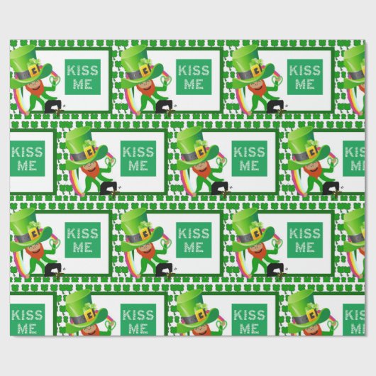 St. Patrick's Day Wrapping Paper Geschenkpapier (Flach)