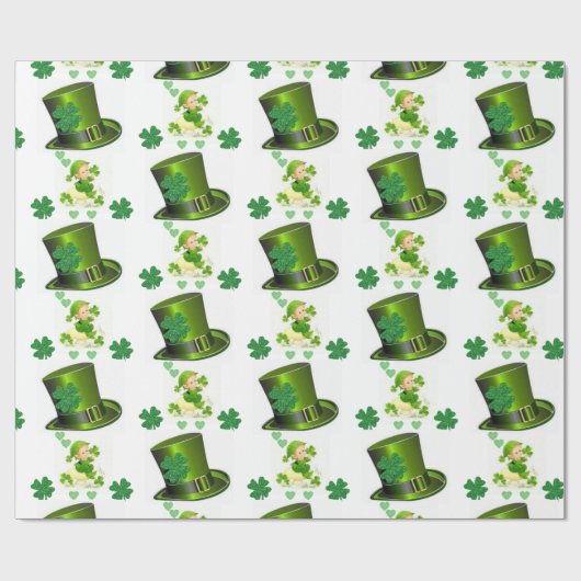 St. Patrick's Day Wrapping Paper Geschenkpapier (Flach)