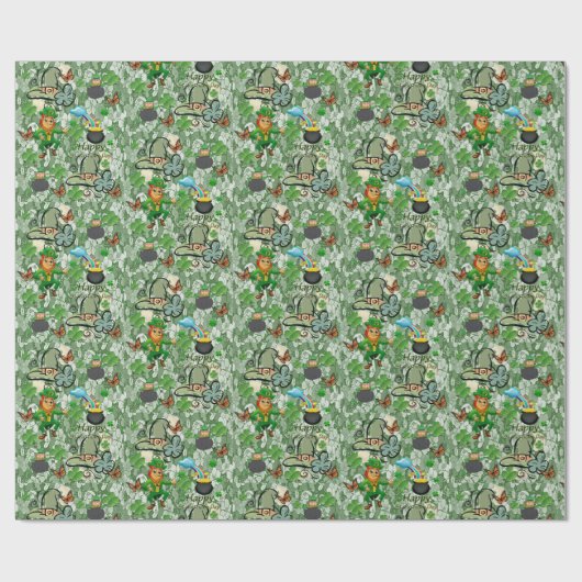 St. Patrick's Day Wrapping Paper Geschenkpapier (Flach)