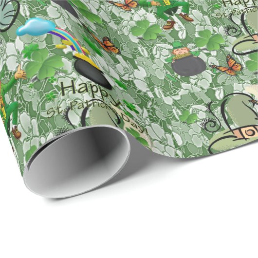 St. Patrick's Day Wrapping Paper Geschenkpapier (Rolleneckpunkt)