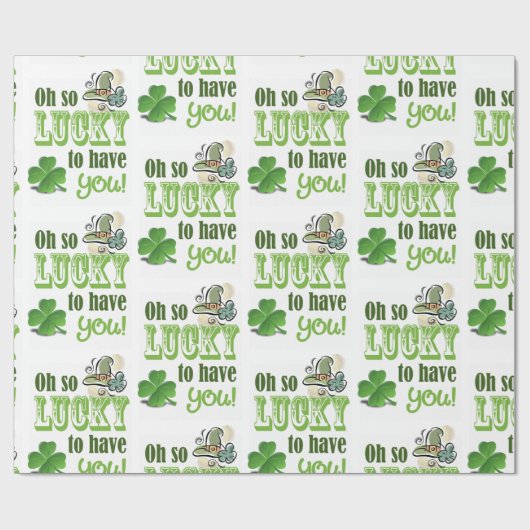 St. Patrick's Day Wrapping Paper Geschenkpapier (Flach)