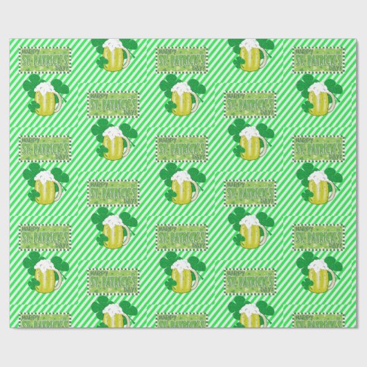 St. Patrick's Day Wrapping Paper Geschenkpapier (Flach)
