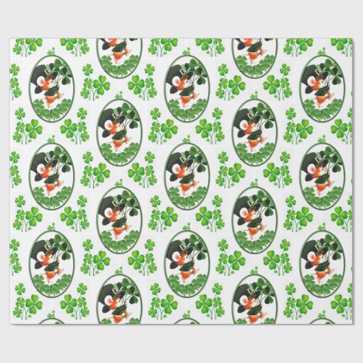 St. Patrick's Day Wrapping Paper Geschenkpapier (Flach)