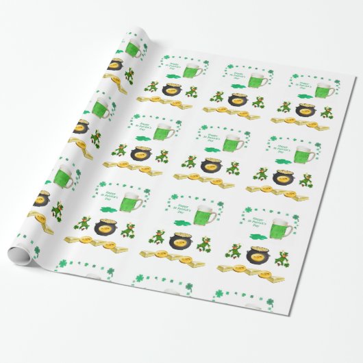 St. Patrick's Day Wrapping Paper Geschenkpapier (Ungerollt)