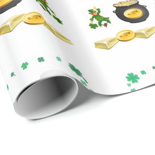 St. Patrick's Day Wrapping Paper Geschenkpapier (Rolleneckpunkt)