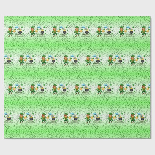 St. Patrick's Day Wrapping Paper Geschenkpapier (Flach)