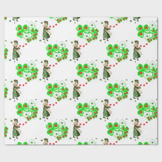 St. Patrick's Day Wrapping Paper Geschenkpapier (Flach)
