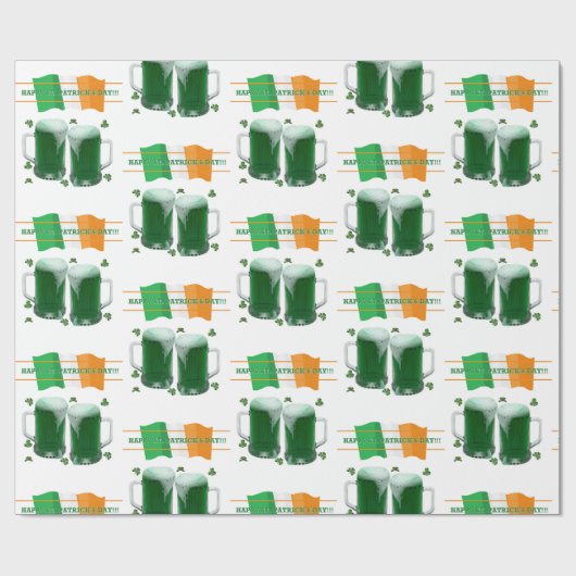 St. Patrick's Day Wrapping Paper Geschenkpapier (Flach)