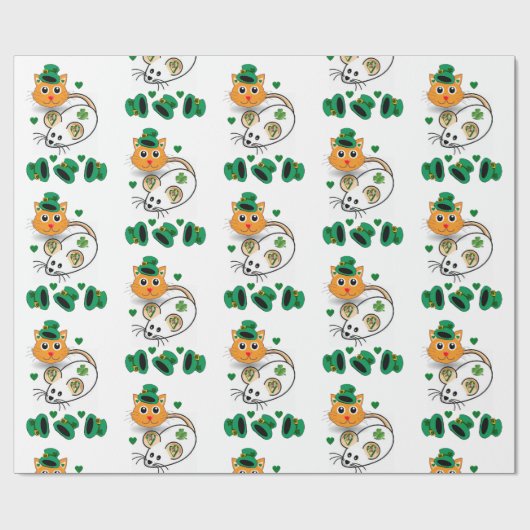 St. Patrick's Day Wrapping Paper Geschenkpapier (Flach)