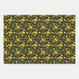 St. Patrick's Day Wrapping Paper Geschenkpapier Set