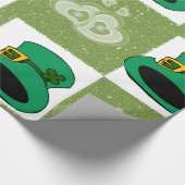 St. Patrick's Day Wrapping Paper hasst Herz Geschenkpapier (Ecke)