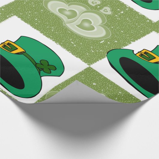 St. Patrick's Day Wrapping Paper hasst Herz Geschenkpapier (Ecke)