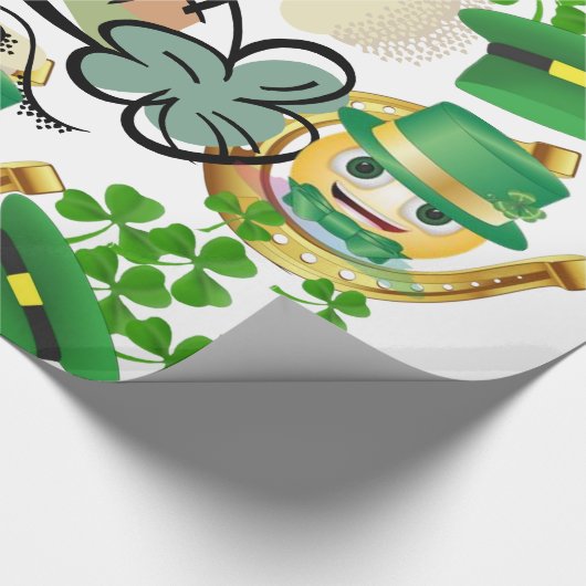 St. Patrick's Day Wrapping Paper Horseshoe Geschenkpapier (Ecke)