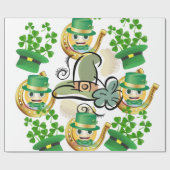 St. Patrick's Day Wrapping Paper Horseshoe Geschenkpapier (Flach)