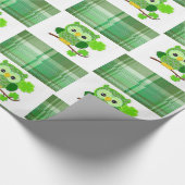 St. Patrick's Day Wrapping Paper Owl Geschenkpapier (Ecke)