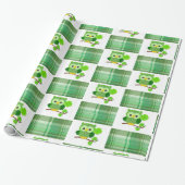 St. Patrick's Day Wrapping Paper Owl Geschenkpapier (Ungerollt)