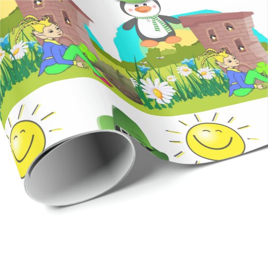 St. Patrick's Day Wrapping Paper Pinguin Geschenkpapier (Rolleneckpunkt)