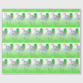 St. Patrick's Day Wrapping Paper Polar Bear Geschenkpapier (Flach)