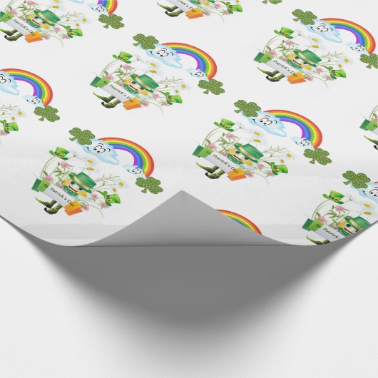 St. Patrick's Day Wrapping Paper Rainbow Geschenkpapier (Ecke)