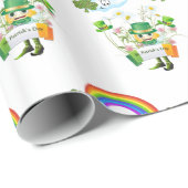 St. Patrick's Day Wrapping Paper Rainbow Geschenkpapier (Rolleneckpunkt)