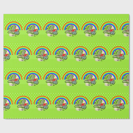 St. Patrick's Day Wrapping Paper Rainbow Geschenkpapier (Flach)