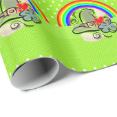 St. Patrick's Day Wrapping Paper Rainbow Geschenkpapier (Rolleneckpunkt)