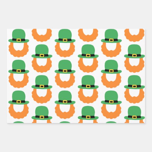 St. Patrick's Day Wrapping Paper Set Geschenkpapier Set (Vorderseite 2)