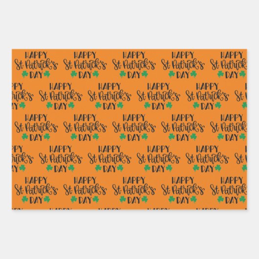 St. Patrick's Day Wrapping Paper Set Geschenkpapier Set (Vorderseite)
